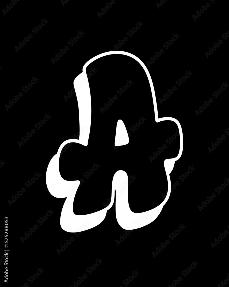 Obraz premium Letters A in graffiti style