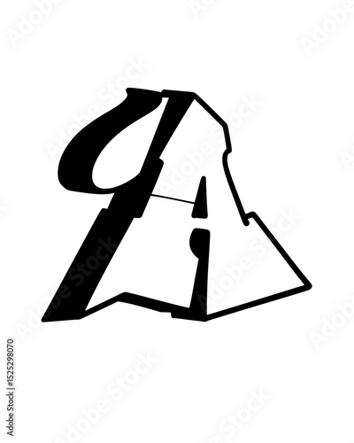 Letters A in graffiti style