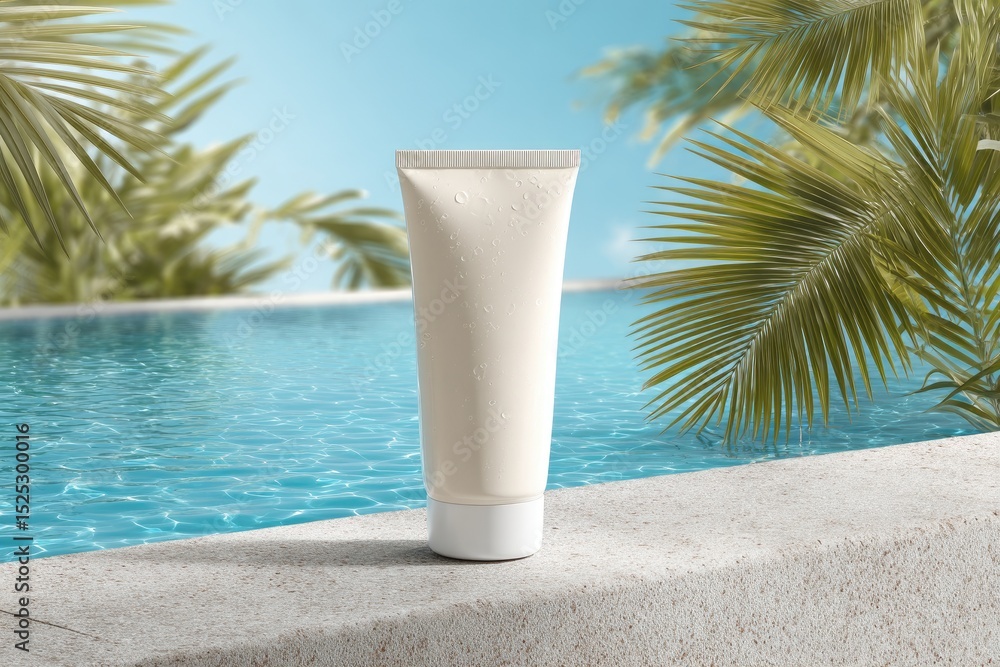 mockup of an unbranded white plastic tube mockup of an unbranded white plastic tube
