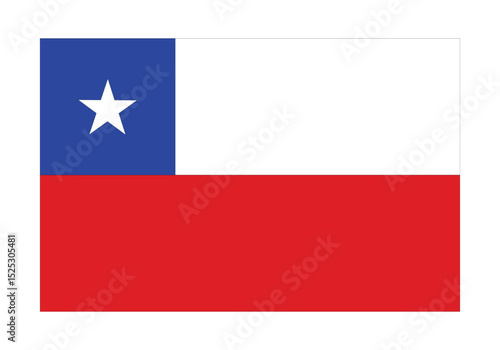 Chile Flag Icon – Official National Flag of Chile in Flat Vector Style with Standard Colors and Proportions.