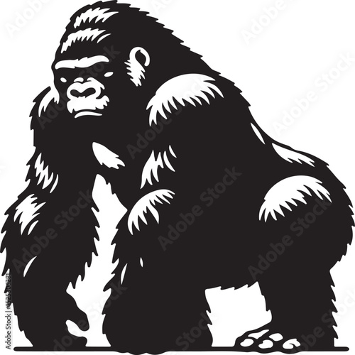 gorila vector sihouette