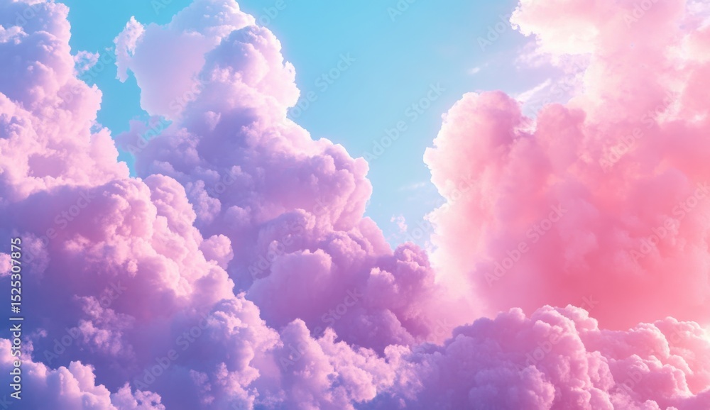 Soft pastel gradient cotton candy texture with fluffy 3D cloud effect Soft pastel gradient cotton candy texture with fluffy 3D cloud effect