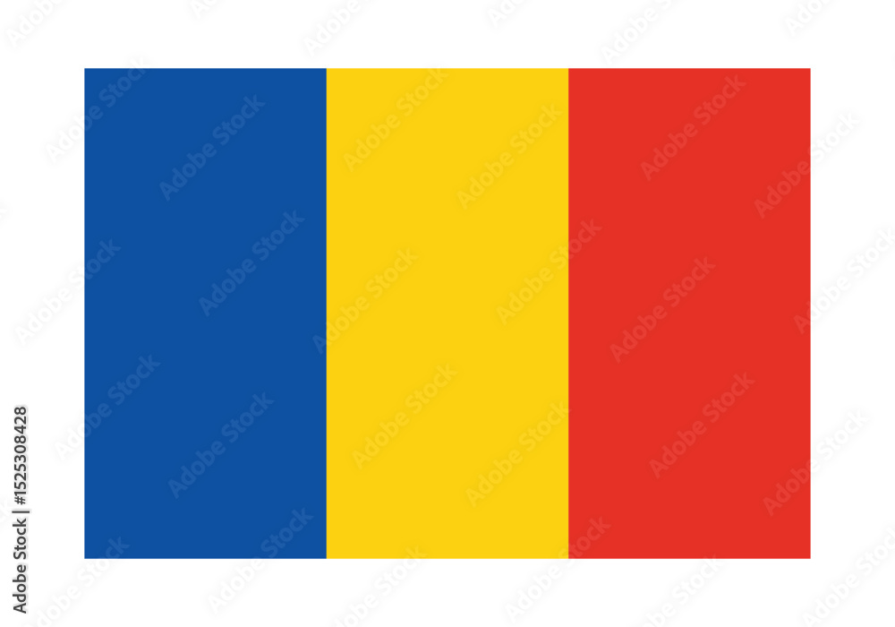Fototapeta premium Flag icons of Romania. Romania Official National Flag. Flat Digital Vector Illustration of Romania Flag and National Emblem. Rectangular Romania Flag Icon – Standard Size and Colors. 