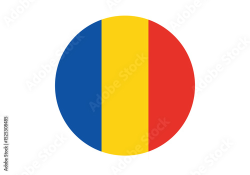 Free Download Round Romania Flag Icon – Romania Flag Circular Vector Badge with Standard Colors and National Symbol. Circle Flag Icon of Romania, Button Badge Icon.
 - GFXLoad