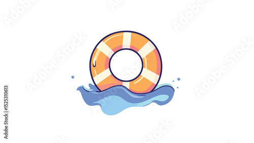 Lifebuoy Icon Vector Illustration Isolated for Safety and Rescue Concepts