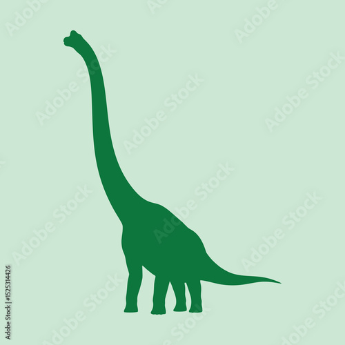 silhouette vector of brontosaurus