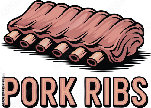 Juicy pork ribs, perfect for BBQ