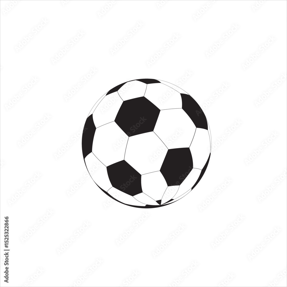 Fototapeta premium Soccer Ball Vector Icon. Black and White Soccer Ball. ball vector icon