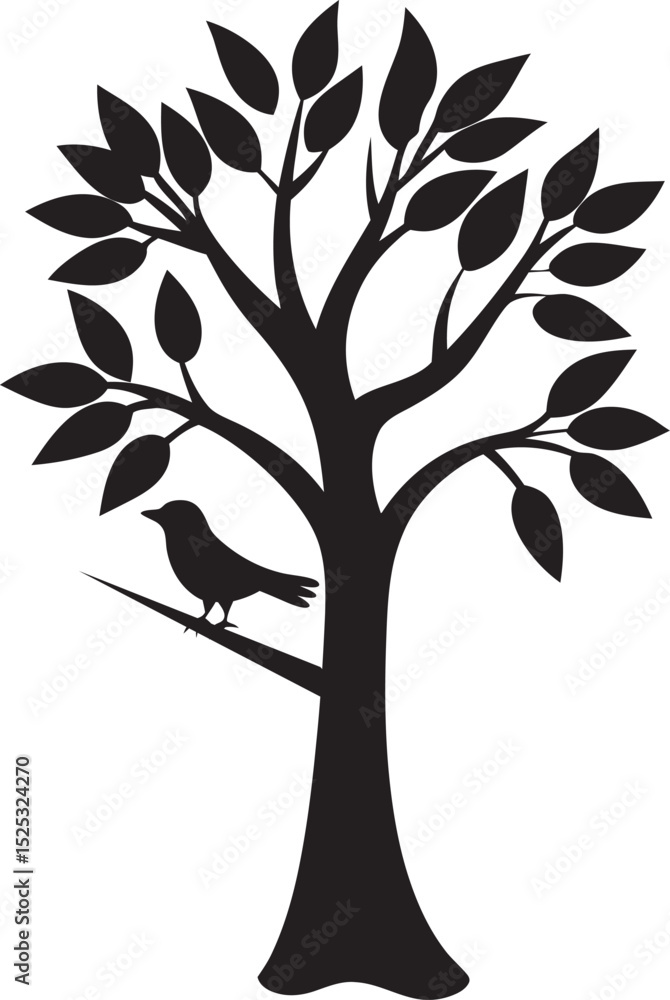 Obraz premium tree with leaves vector