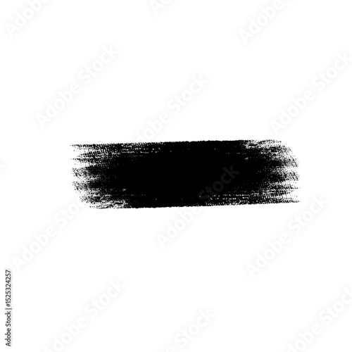 Black paint brush stroke