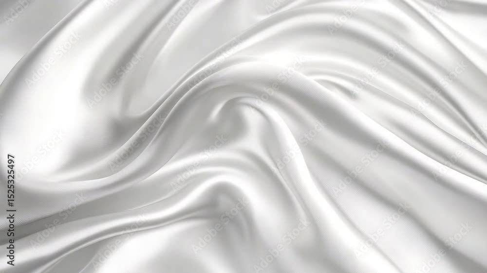 Elegant White Silk Fabric with Soft Waves and Subtle Glossy Texture for Background or Design Use 4k video footage Elegant White Silk Fabric with Soft Waves and Subtle Glossy Texture for Background or Design Use 4k video footage