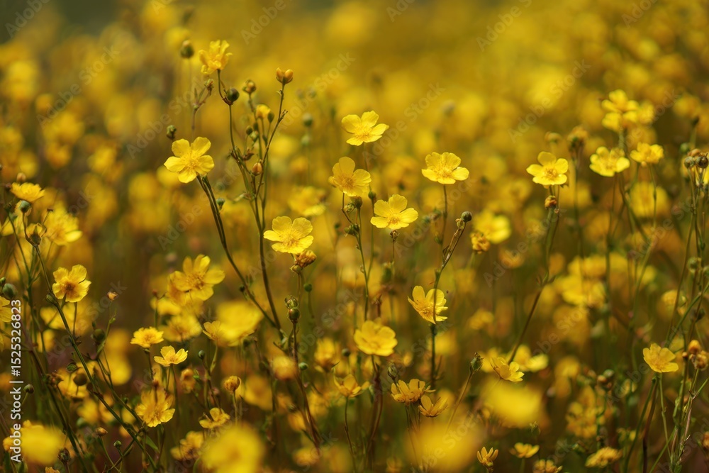 Fototapeta premium Field of Yellow Flowers Nature and Beautiful Landscape