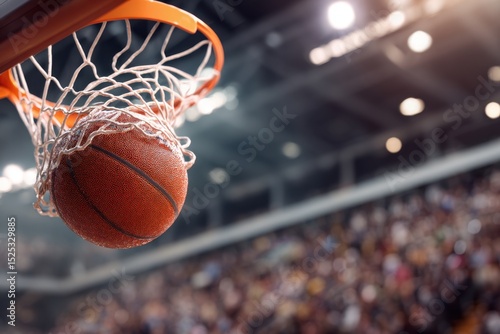 Action Sport Basketball Net Close Up Ball Sport