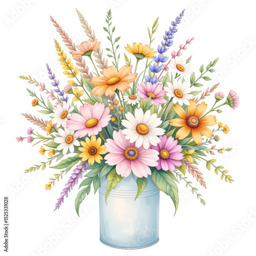 Wallpaper Mural Floral arrangement workshop garden setting artwork bright colors close-up nature inspiration Torontodigital.ca