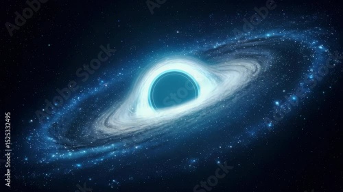 Celestial Dance: A Black Hole's Gravitational Pull