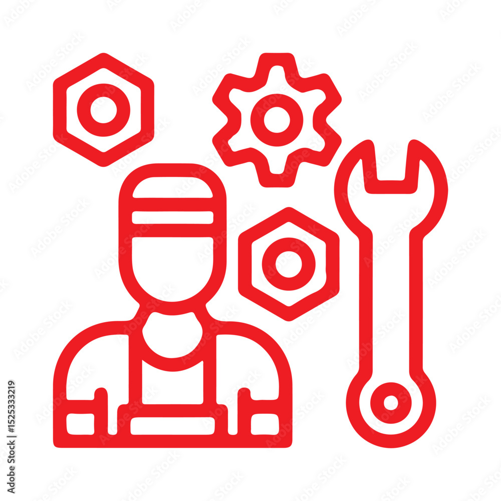 custom made wallpaper toronto digitalFunny cartoon mechanic robot with heart vector icon set design concept illustration
