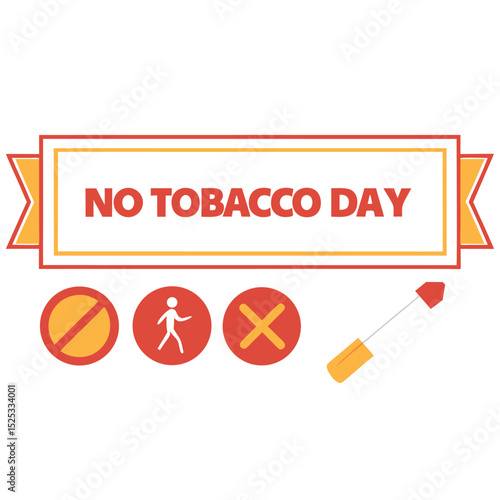 No tobacco day vector illustration.
