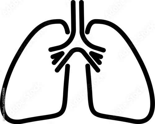 Lung airways health icon