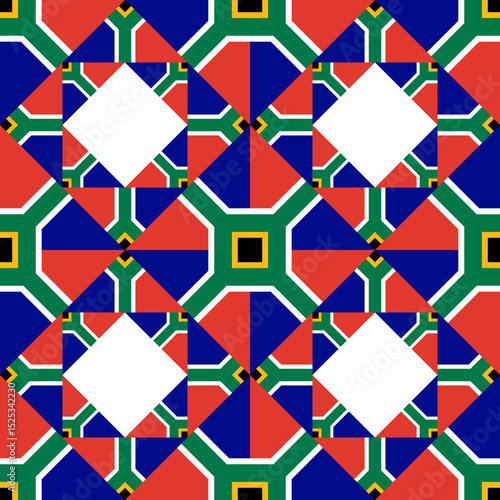 south africa flag pattern design. african background. vector illustration