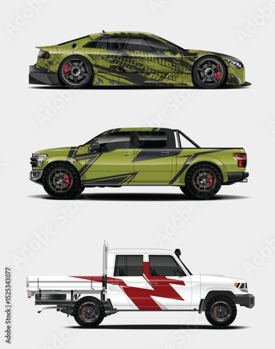 Three Unique Vehicle Designs with Custom Wraps