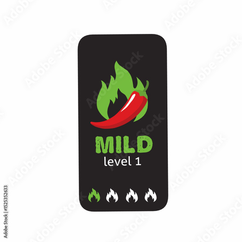 Mild Chili Pepper Level 1 Sticker