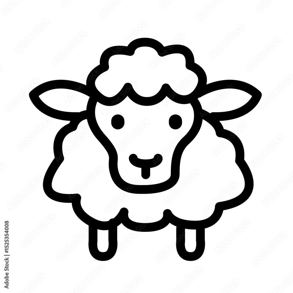 sheep simple vector icon. sleep. dream. lamb. ram sheep simple vector icon. sleep. dream. lamb. ram