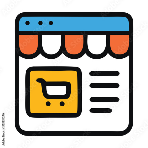 E-commerce platform icons, for online shopping experience. Suitable for web design, digital marketing and e-commerce related projects and presentations.