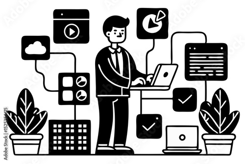 Efficient Workflow Mastering Modern Technology for Productivity, workflow, technology, productivity, efficiency, management, task, organization, visual, advanced, program, progress, planning, software