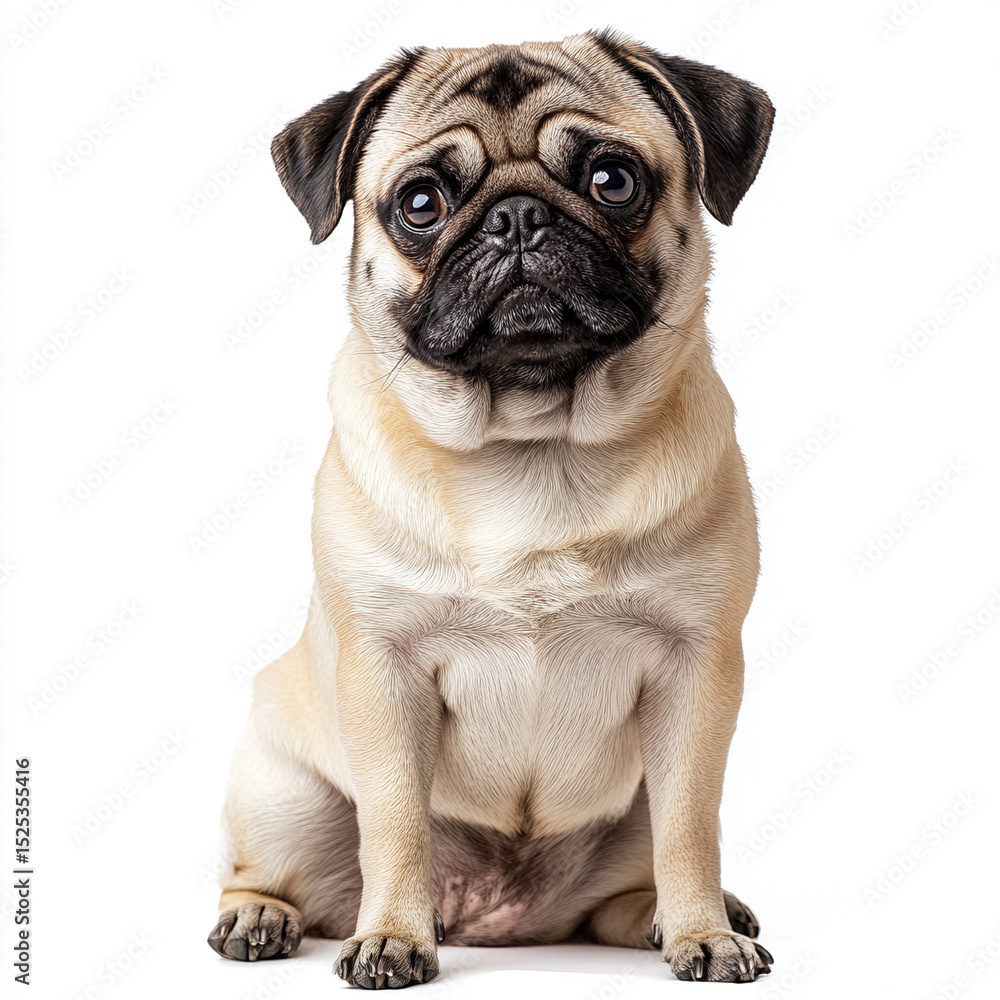 pug dog isolated on white background pug dog isolated on white background