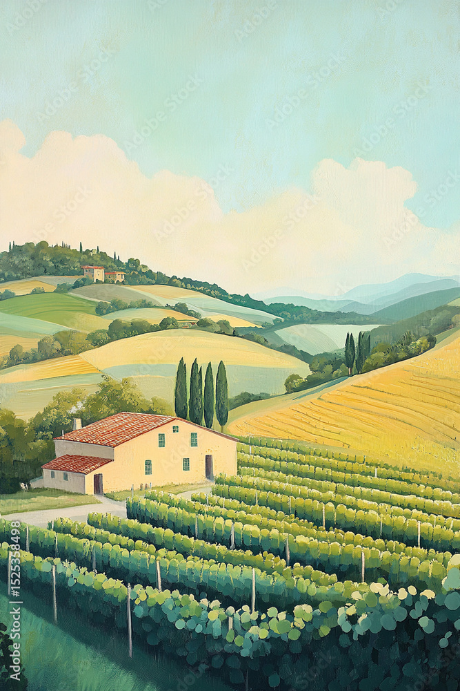 Fototapeta premium rural landscape in tuscany