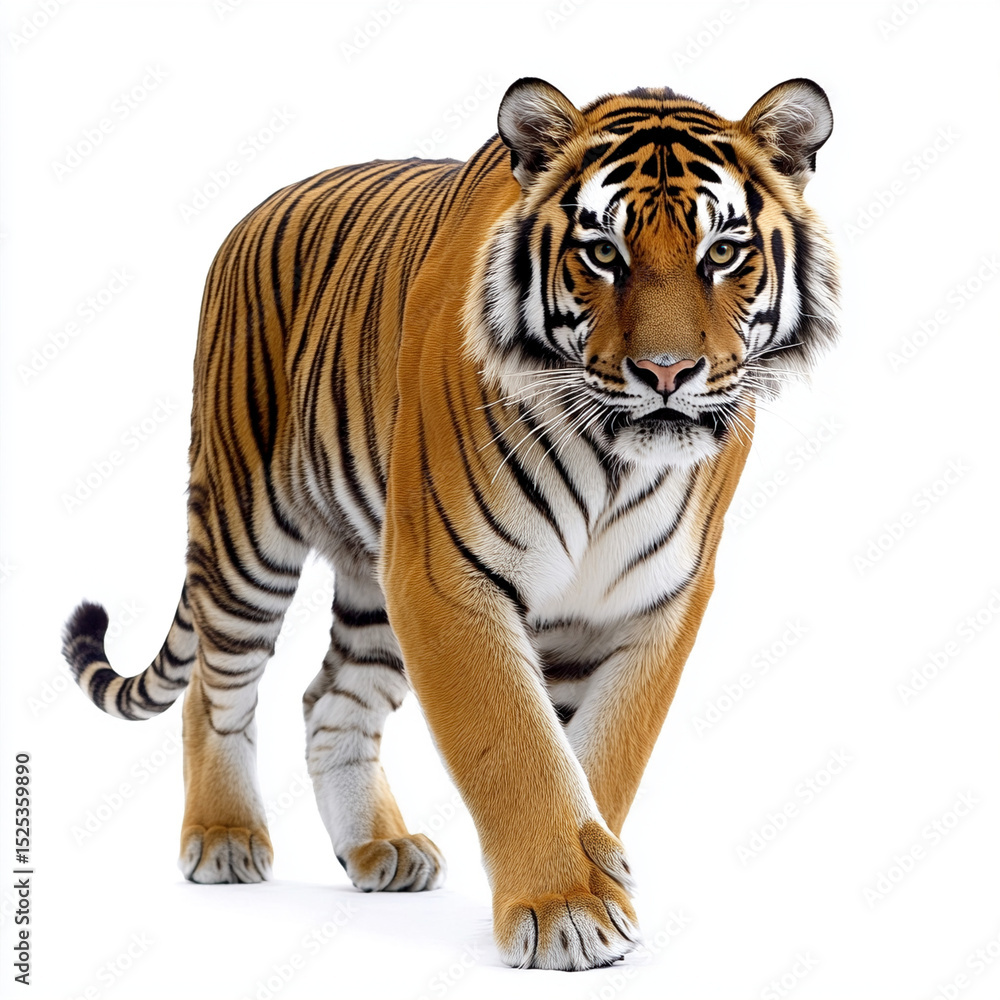 Naklejka premium tiger isolated on white background