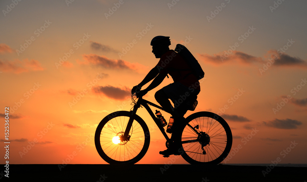 Fototapeta premium Sports at sunset