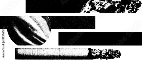 Vintage engraving and halftone texture with stippling techniques for retro design