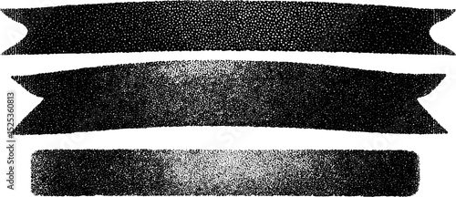 Vintage halftone banner design with stippling texture for retro projects