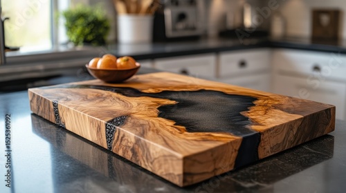Stunning Resin Inlaid Olive Wood Cutting Board