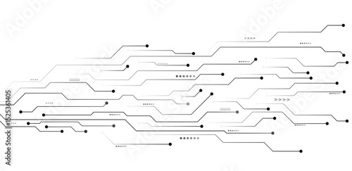 Circuit board technology element vector illustration