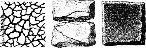 Vintage engraving texture with stippling and halftone techniques