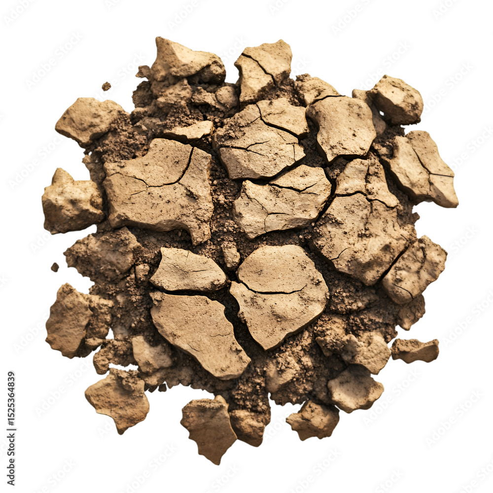 Obraz premium Dry Cracked Earth Texture - Arid Land Surface Detail