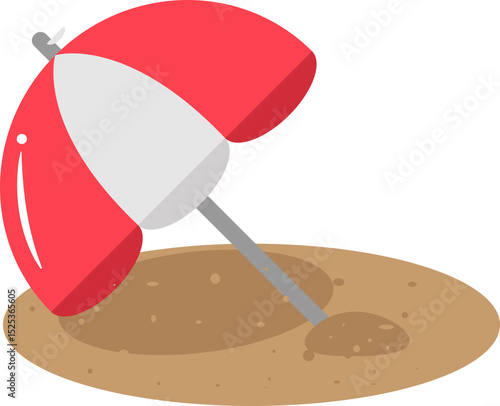 모래위에 있는 파라솔