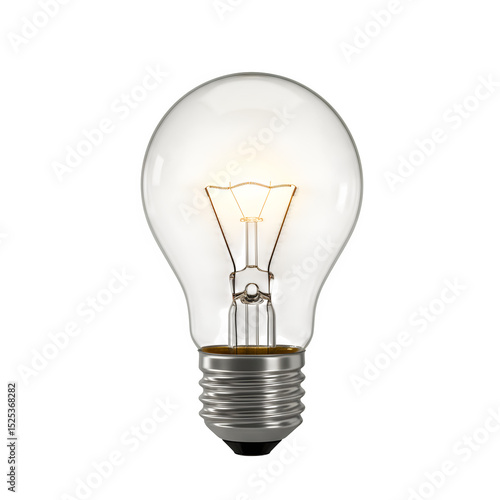light bulb concept isolated on white or transparent background. PNG
