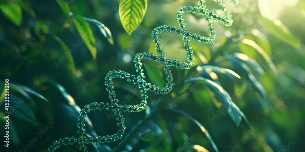 Vividly green leaves with delicate blossom, highlighted by sunlight filtering through dense vegetation. Vividly green leaves with delicate blossom, highlighted by sunlight filtering through dense vegetation.