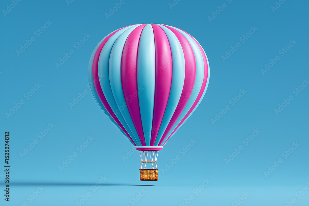 Naklejka premium Hot Air Balloon in Sky