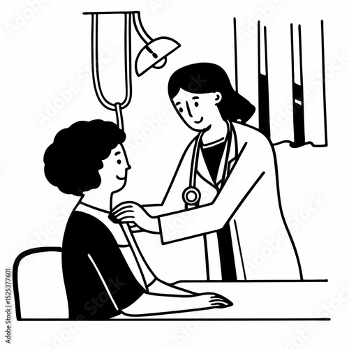 Doctor helping and support to patient while medical examination. trust and ethic concept