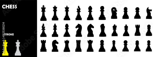 Chess Silhouette Vector Illustration