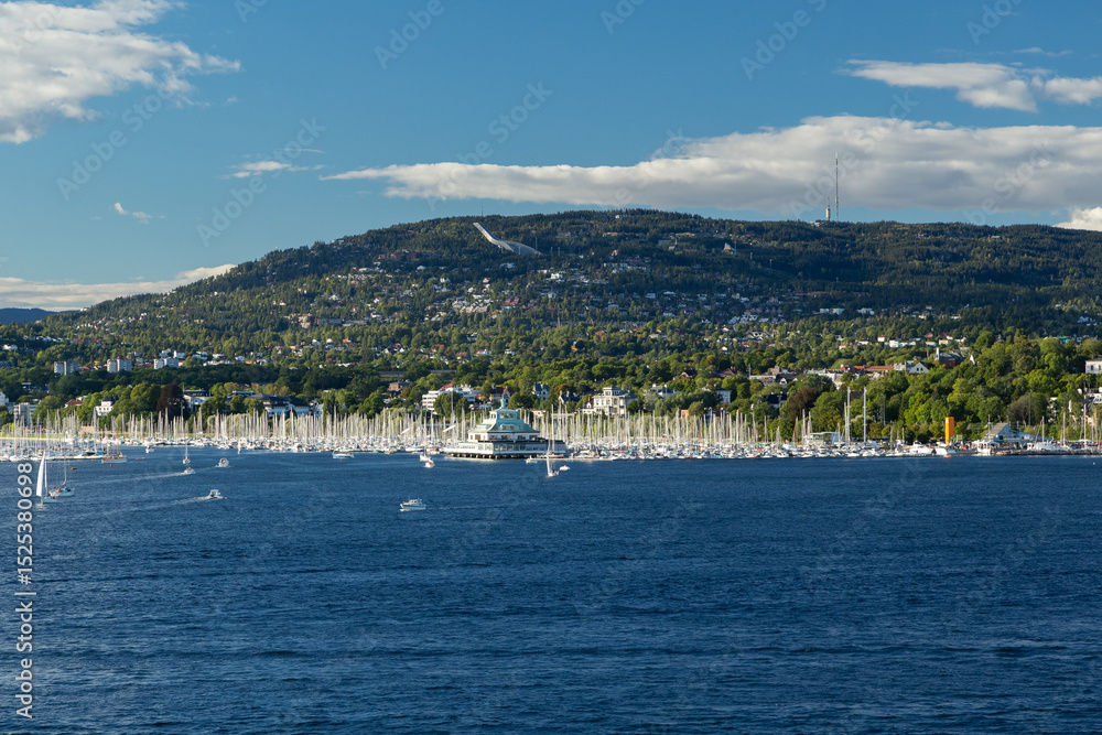 Fototapeta premium Oslofjord during a sunny summer day