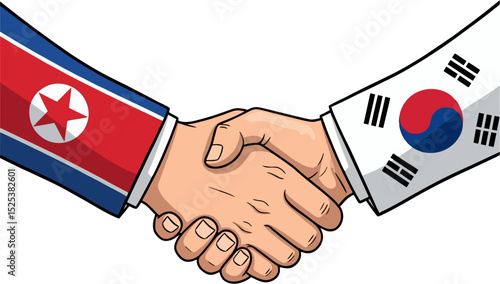 handshaking of North Korea and japan for corporation or business