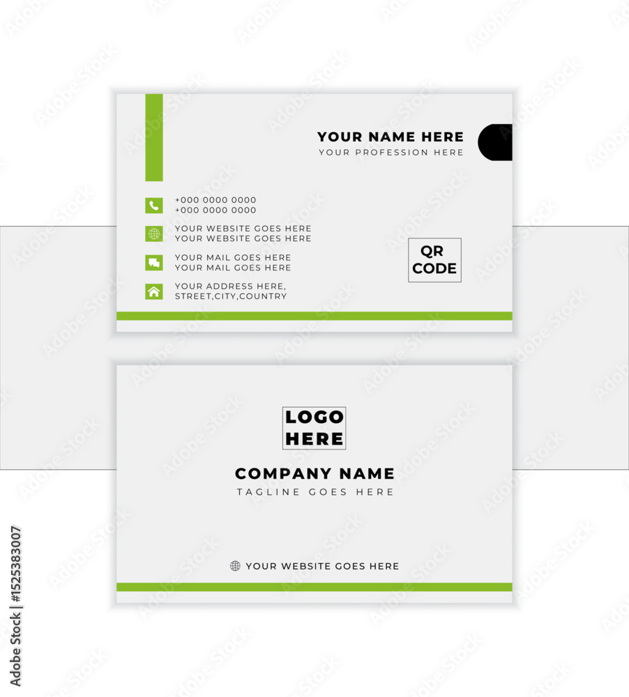 Obraz premium Modern business card template with editable vector. Flat design vector abstract creative - Vector 