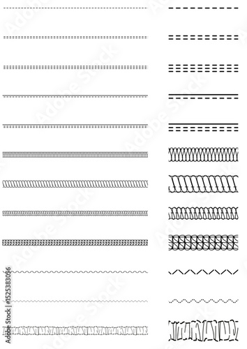 Fashion Brushes, machine stitch and overlock