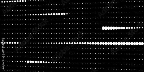 Abstract grunge grid polka dot halftone background pattern. Spotted black and white line illustration. Textures.