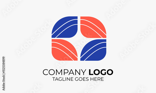 company logo design, Eco-Inspired Abstract Leaf Logo for Green and Sustainable Brands